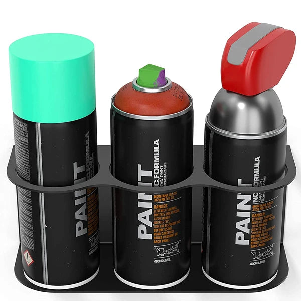 Spray Can Holder for 1-6 Cans Wall Mounted Steel Rack Storage Organizer for Garage and Workspace