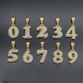 Fashion Jewelry Pendants Charms for Necklace New Design 316 Stainless Steel Full Drill Number Pendant for Fine Jewelry Making
