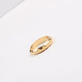 Fenny 18K Gold Plated High End Fashion Simple Chocolate Stainless Steel Ring Gift for Couple Wholesale Jewelry