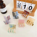 Korean Ins French Color Two Color Splicing Hairpin Female Hair Catch Half Colour Hair Clips Claws