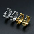 Factory Price 18K Real Gold Plating Wave Shape 12x19mm Hoop Earrings for Fashion Women Jewelry