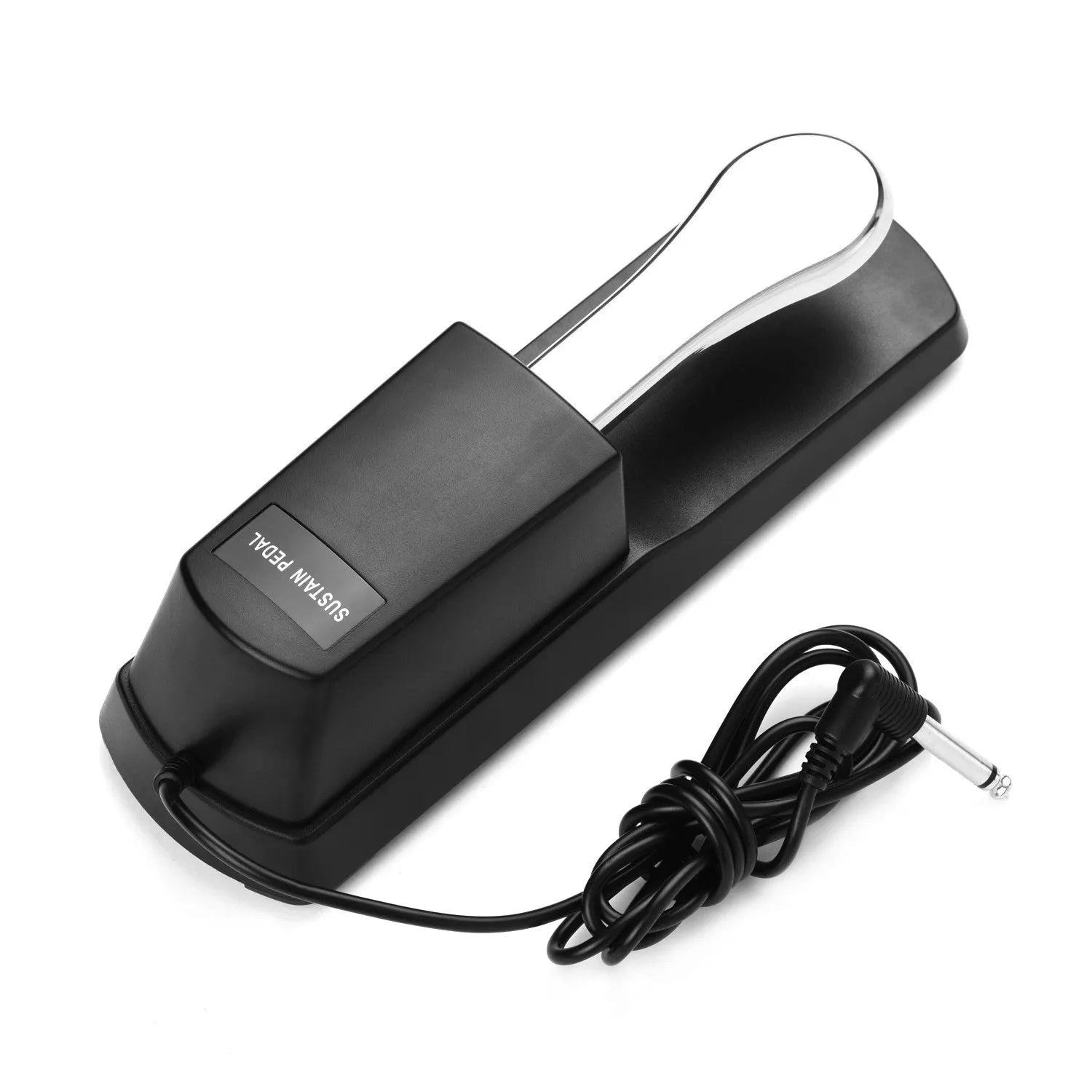 Piano Sustain Pedal Keyboard Damper Pedal 6.35mm Plug Compatible for Casio Yamaha Roland Electronic Organ MIDI Keyboards