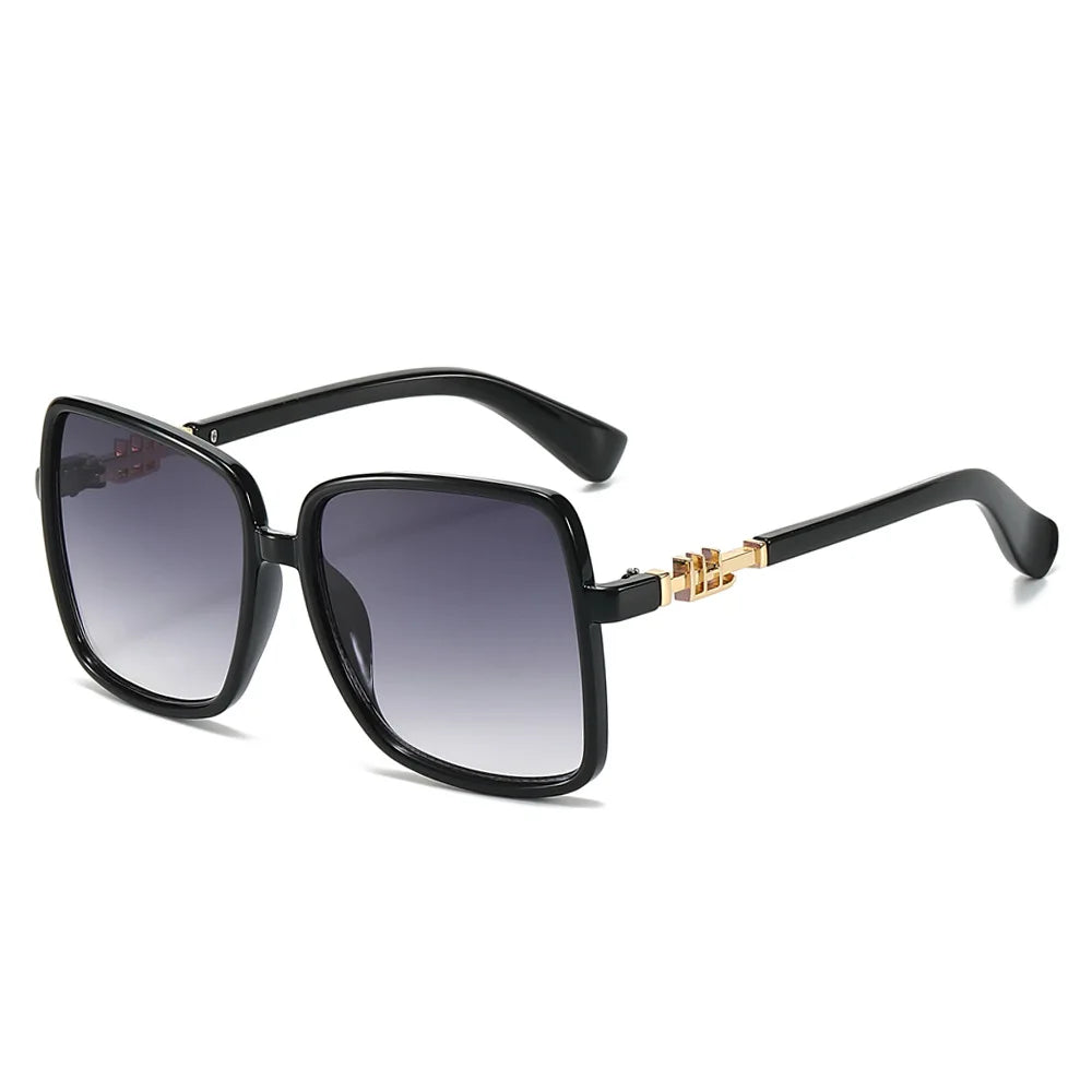 2024 Sunglasses Flat Brand Women Sunglasses High Quality Uv 400 Premium Colorful Gradient Custom Oversized Square Sunglasses