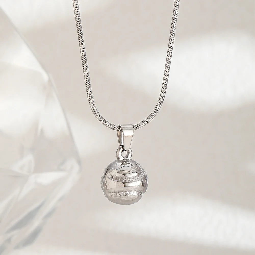 Fashion Jewelry Necklaces Athletic Chain Soccer Basketball Volleyball Stainless Steel Creative Sports Ball Necklace