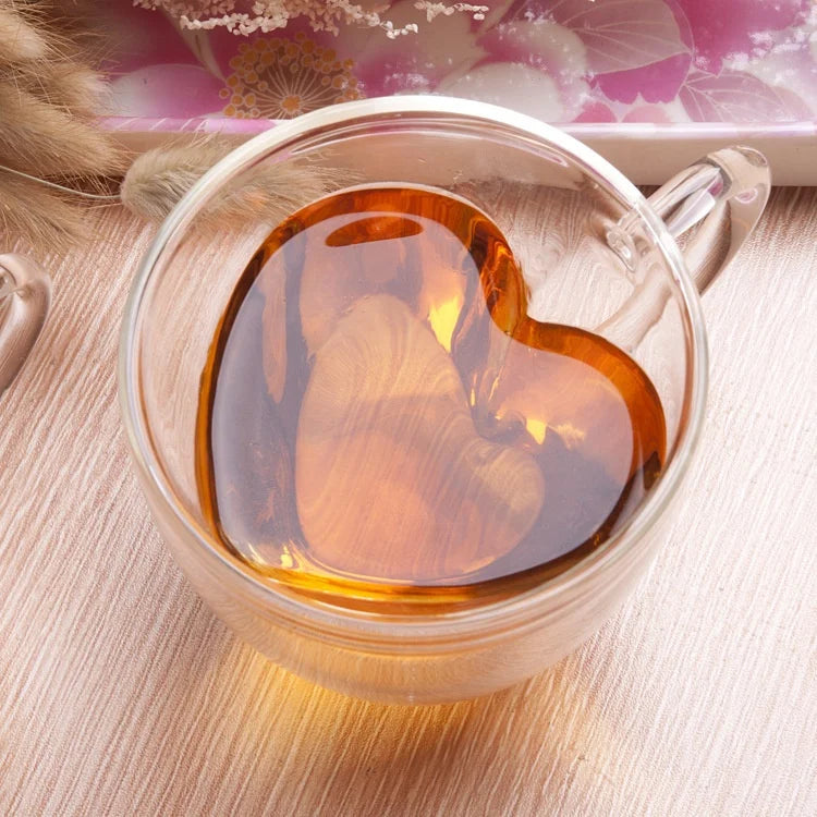 Creative Eco-friengly 150ml 250ml Borosilicate Heat Resistant Double Layer Glass Cup with Handle