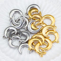 Wholesale Fashion Stainless Steel 18K Gold Plated Moon Pendants Texture Moon Charms for Jewelry Making