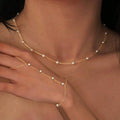 Pearl Style with 18K Pvd Electroplated Gold Plated Chain Suitable for Body Hand Neck Foot Accessories Minimalist Style