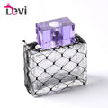 Devi New Design 100ML Square Glass Perfume Bottles Luxury Lace Refillable Fragrance Sprayer Atomizer Empty Container Carton