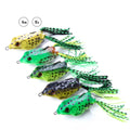 HENGJIA 6CM 12G Topwater Soft Frog Lure Artificial Silicone Fishing Lures Prop Frog Fishing Lures for Bass