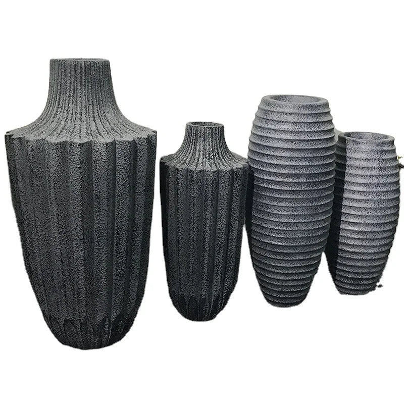 FRP European Flower Pot Shopping Mall Flower Pots Fiberglass Landscape Living Room Outdoor Decoration