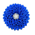 6inch Big Polyester Satin Ribbon Flower Corsage Fabric Blue Women's Wedding Engagement Brooch Shoulder Pin