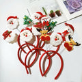 Christmas Fabric Headbands Santa Tree 2025 Snowman Reindeer Bear Headwear New Year for Holiday Party Kids Adult