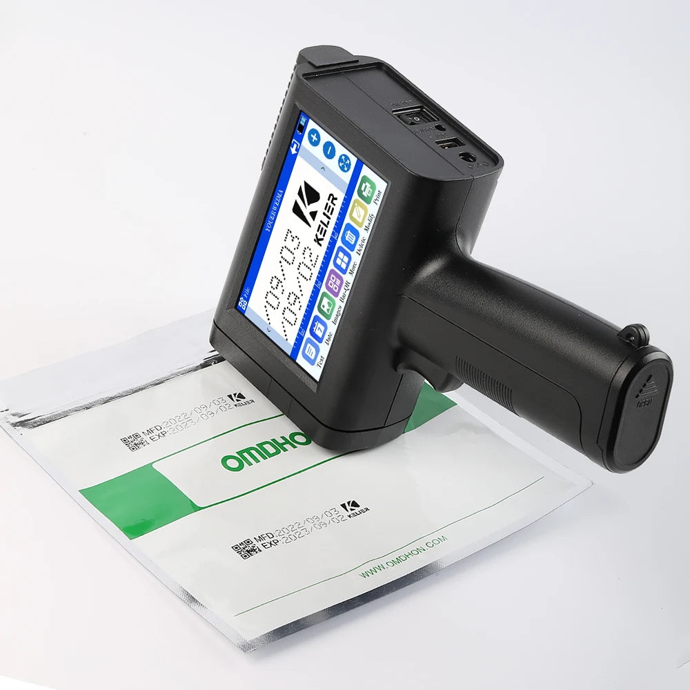 Kelier Industrial Handheld Inkjet Coding Marker Printer Expiry Date Coder Plastic Bag Printing Machine Price