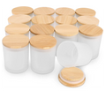 Frosted Glass Candle Jar Wide Frosted Glass Candle Jar Wide 10oz Frosted Glass Candle Jar with Lid