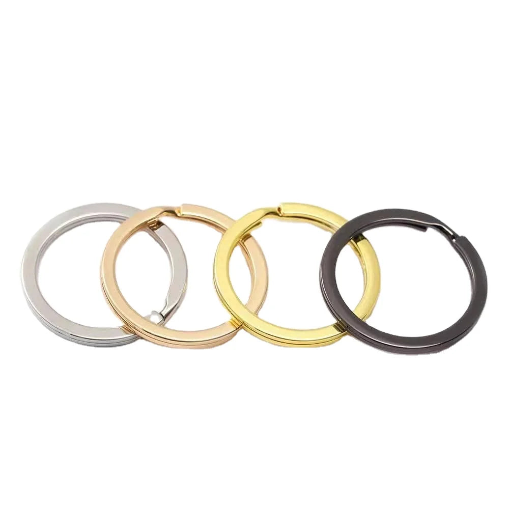 Wholesale Custom Metal Key Chains 20-30mm Split Ring Keychain DIY Bulk Accessory Crafts for Personalized Key Holder