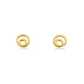 Milskye Women Fashion Popular Simple Jewelry 18k Gold Plated Helix Stud Earrings