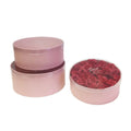 Chengruo 3 PCs Per Set Packaging Materials Hugs Bucket Floral Flower Packing Gift Paper Box With Transparent Lid Empty