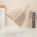 Knitted Hat Autumn and Winter Pure Color Winter Hat Outdoor Body Warmer Pullover Pointed Knitted Hat