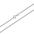 Women Chain Necklace 1.4mm Water Wave Singapore Chain Necklace 925 Sterling Silver Italy Chain