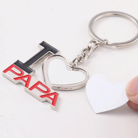 Father's Day Gifts Key Chain PAPA MAMA Sublimation Metal Keychain