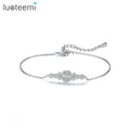 LUOTEEMI Designer Fashion Accessory Chain Link 18K Gold Plated Trendy 2021 Luxury Woman Copper Charm Bracelet