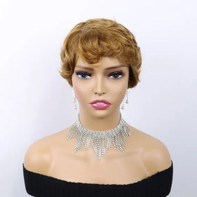 High Density Ready to Ship Machine Made Wig #30 Short Hair Wigs for Black Women