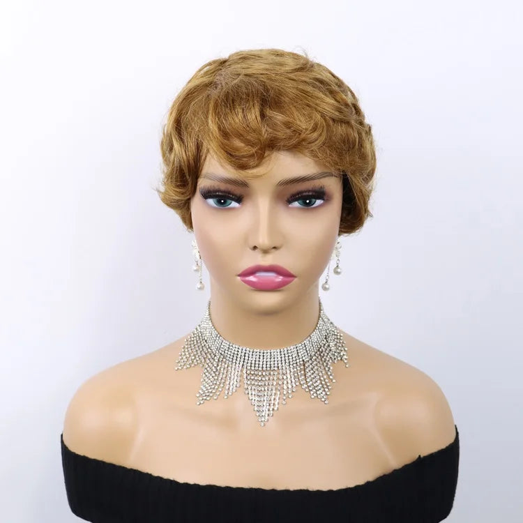 High Density Ready to Ship Machine Made Wig #30 Short Hair Wigs for Black Women