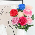 Handmade High Quality Single Flannel Rose Custom Red White Real Touch Lightweight Modern Decorative Flower Mother's Day