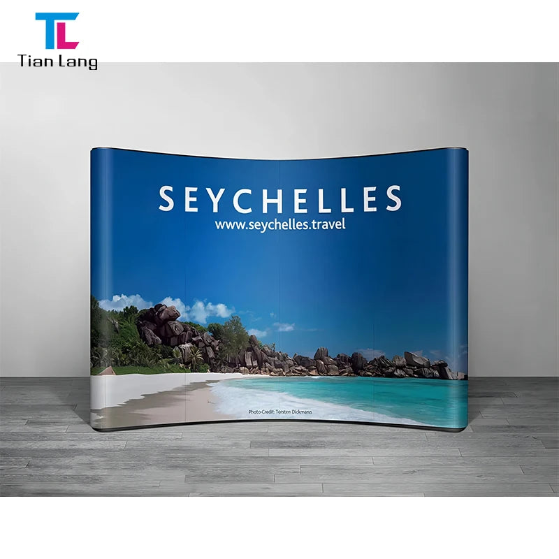 Tian Lang Customizable Trade Show Equipment Hot Sale Logo and Graphic Tension Fabric Backdrops Pop-up Stand Display