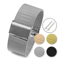 Universal Milanese Watchband 12 14 16 18 20mm 22mm 24mm Silver Stainless Steel Strap Band Replacement Watchband for Smart Watch