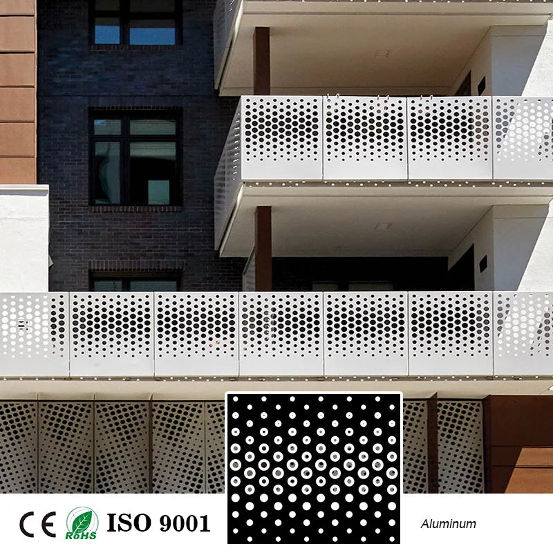 Customized Modern Design Perforated Carved Aluminum Panel with Artistic PVDF Coating for Exterior for Mall & Villa Curtain Wall