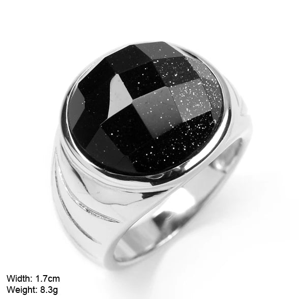Fine Sterling Silver Jewelry 925 Men Agate Ring Rhodium Plated Custom Rings for Women