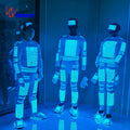Unisex Elegant LED Advertising Display Dress Set Futuristic Wireless Control Luminous Stage Dance Costumes for Performance Wear