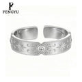 Fine Engraving Moon Star Ring With Zircon Womens 925 Sterling Silver Adjustable Rings Custom Designer Fashion Jewelry Wholesale