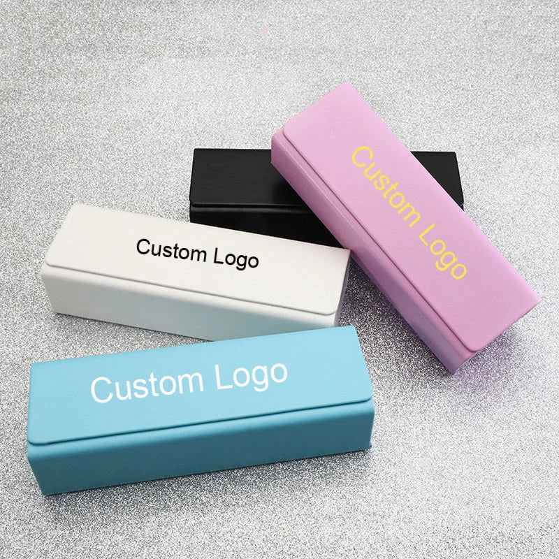Fashion Designer Hard Rectangle Optical Glasses Box Custom Logo Metal Sunglasses Case Square Eyeglass case