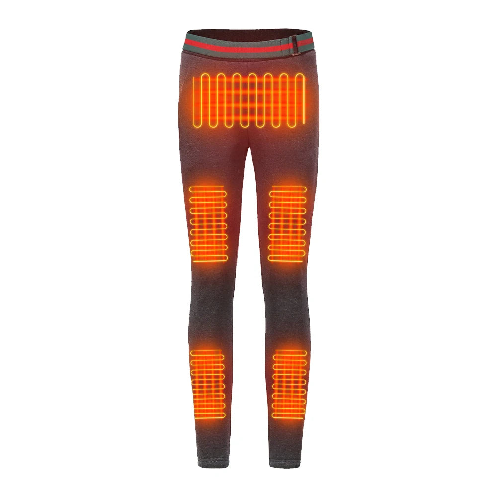 Winter Rechargeable Battery Electrical Heated Pants Warming Trousers OEM for Cold Weather With 6 Heating Zones