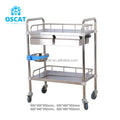 OSCAT Stainless Steel Treatment Cart Hospital Trolley Veterinary Instrument Equipment for Hospitals and Clinics