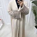 Wholesale Muslim Women Winter Bottoming Sweater Dress High Neck Long-sleeve Turkish Girl Knit Abaya Dress