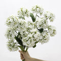 E116 3-Headed Small Hydrangeas Artificial Silk Flowers for Wedding Home Thanksgiving Christmas Easter Decorations