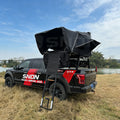 SNDN Aluminium Hard Shell Roof Top Tent 280g Canvas Waterproof Car Roof Tent 4 Person Roof Racks for Solar Panel