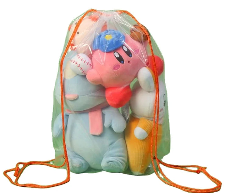 Large Transparent Backpack Drawstring Bag Custom Backpack Large Capacity Waterproof Plush Grab Doll Storage Bag