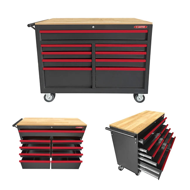 GATmatic OEM GEC905 Large Heavy-Duty 9-Drawer Rolling Tool Storage Cabinet Durable Steel & Iron Trolley Workshop Use
