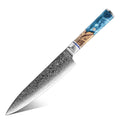 Grandsharp Japanese 8" 10cr15mov 67 Layers Damascus Kitchen Knife Chef Knife With Octagonal Resin and Solidified Wood Handle