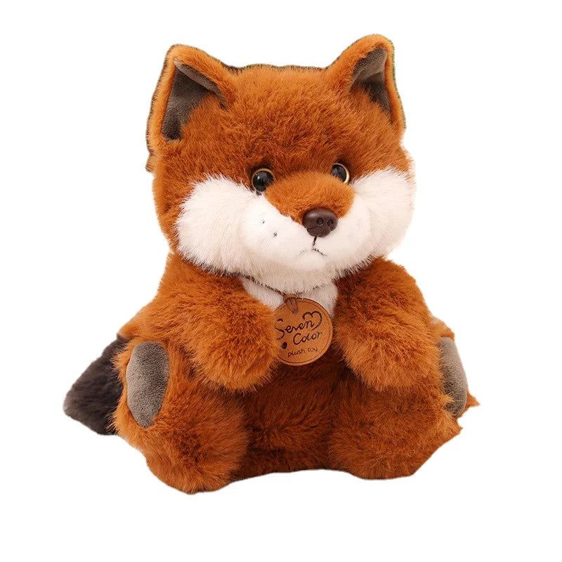 Super Soft Stuffed fox Plush Toy Simulation fox Plushies Cozy Lifelike fox Plush Toy Sofa Decor Gift