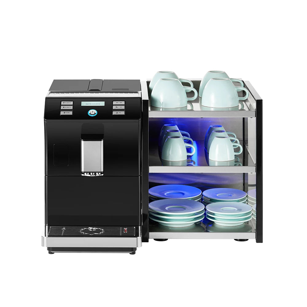 Coffee Shop Accessories 3 Layers Stainless Steel Glass Cup Warmer for Coffee Shop With Different Color LED Light
