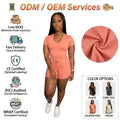 Blank Sweat Suits Custom logo Women Sets Summer Outfits Women Plus Size Sweat Suits Two Piece Sweat Shorts Set