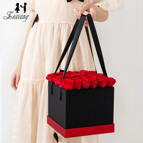 Luxury 2-piece Set Flower Square Gift Box Valentine's Day Gift Packaging Box