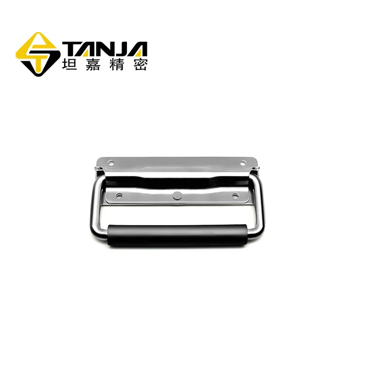 TANJA  L40 Stainless steel 304 hardware fitting metal tool box handle and latch with rubber for wooden flight case materials