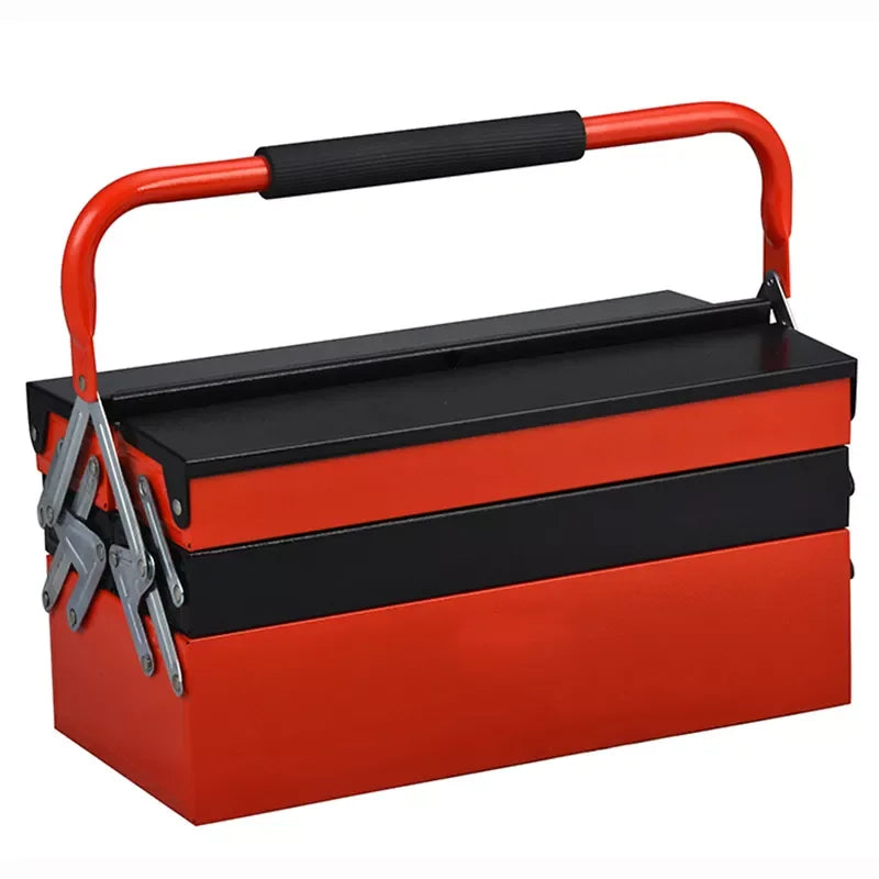 CE Certified Waterproof Shockproof Dustproof Strong Durable 17 Inch Iron Toolbox Polyester Powder Coated Household Use