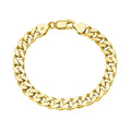RINNTIN SB105 18K Gold Plated 5mm 925 Sterling Silver Bracelets Curb Cuban Link Chain Jewelry Bracelet